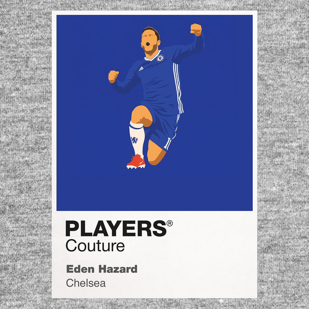 Eden Hazard Chelsea Icon Frame Kids T-Shirt — Gray Artwork