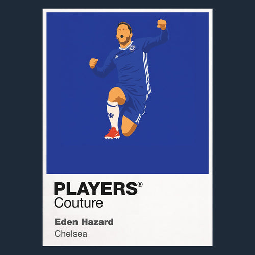 Eden Hazard Chelsea Icon Frame Men's Hoodie — Navy Artwork