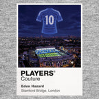 Eden Hazard Chelsea number 10 Icons in Lights Frame artwork in grey