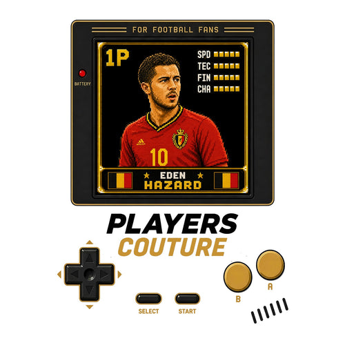 Eden Hazard 1P 8-Bit t-shirt retro gaming design by Players Couture