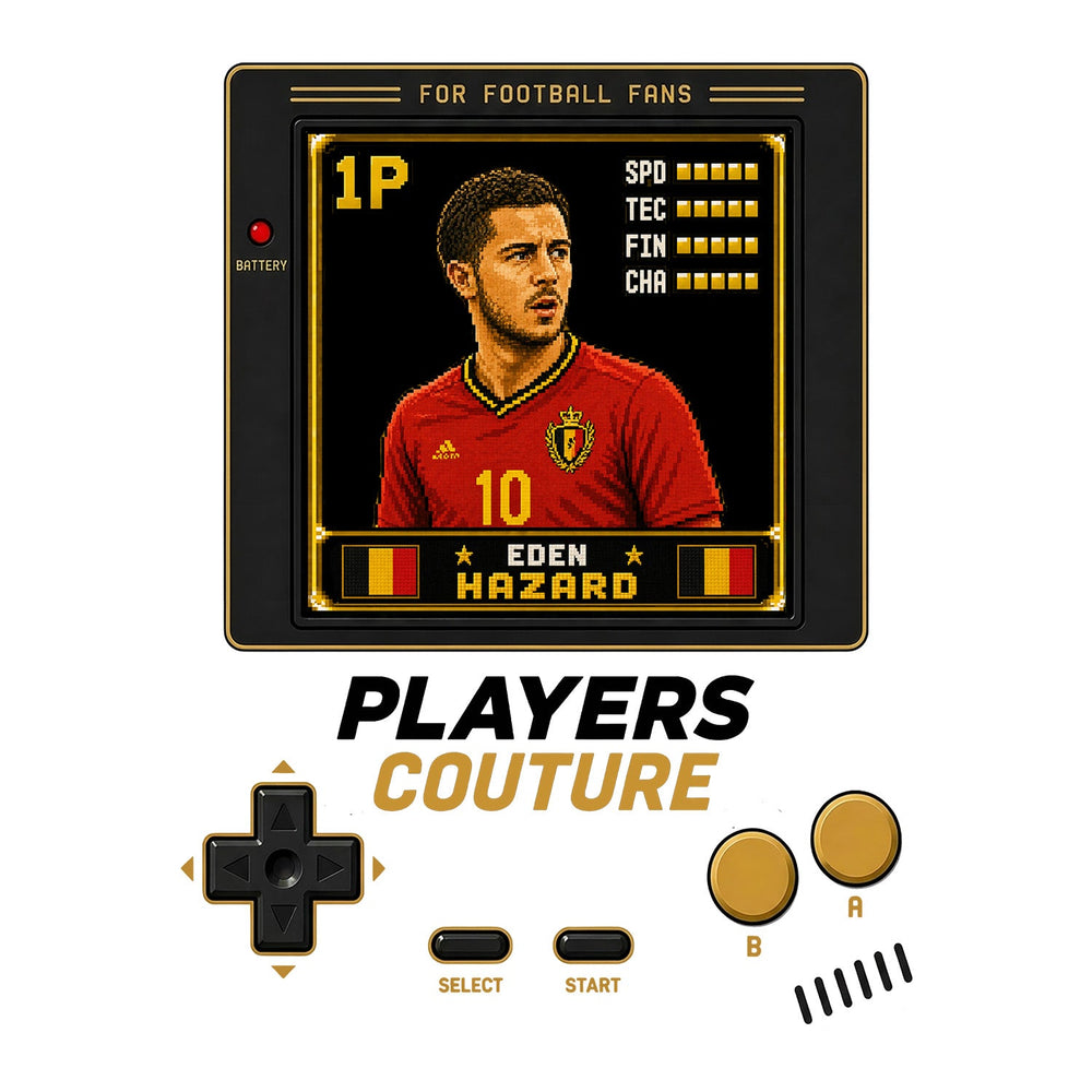 Eden Hazard 1P 8-Bit hoodie retro gaming design by Players Couture