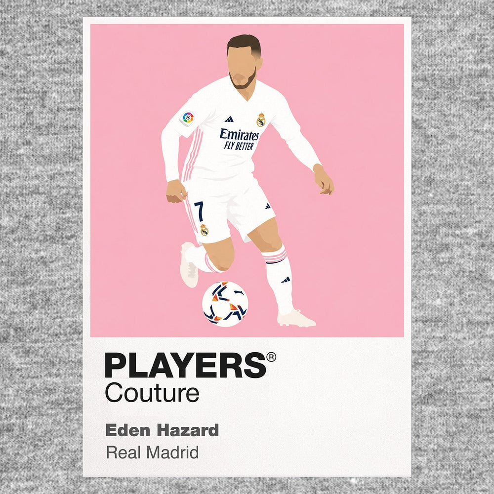 Eden Hazard Real Madrid Icon Frame artwork in grey