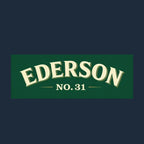 Ederson Logo Men's Hoodie – navy close-up detail shot of the Ederson Players Couture logo design