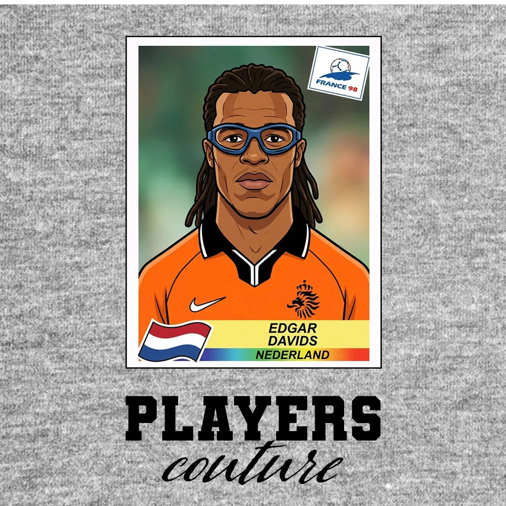 Edgar Davids World Cup Sticker Men's Hoodie – edgar davids grey Players Couture design