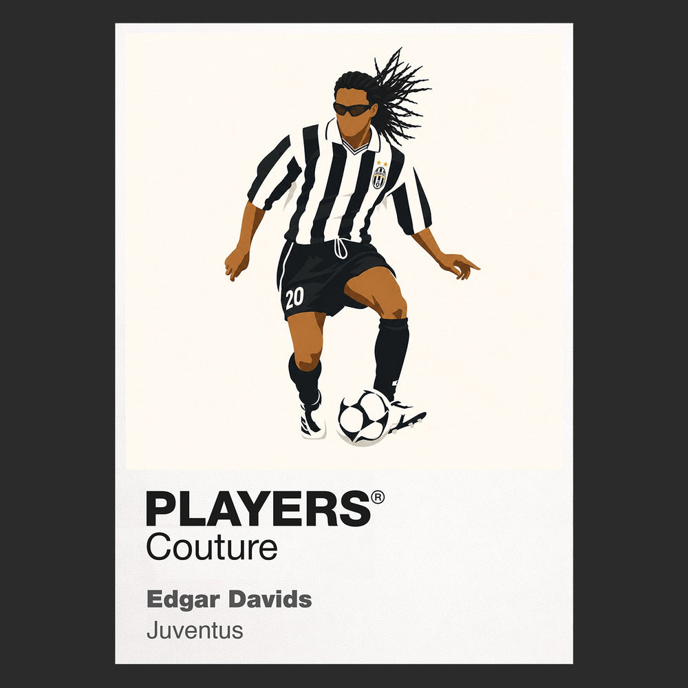 Edgar Davids Juventus Icon Frame Men's Hoodie — Black Artwork
