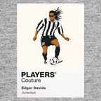 Edgar Davids Juventus Icon Frame Men's Hoodie — Gray Artwork