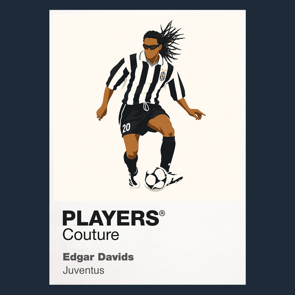 Edgar Davids Juventus Icon Frame — Navy