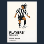 Edgar Davids Juventus Icon Frame Men's Hoodie — Navy Artwork