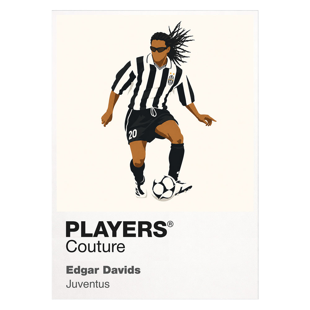 Edgar Davids Juventus Icon Frame — White