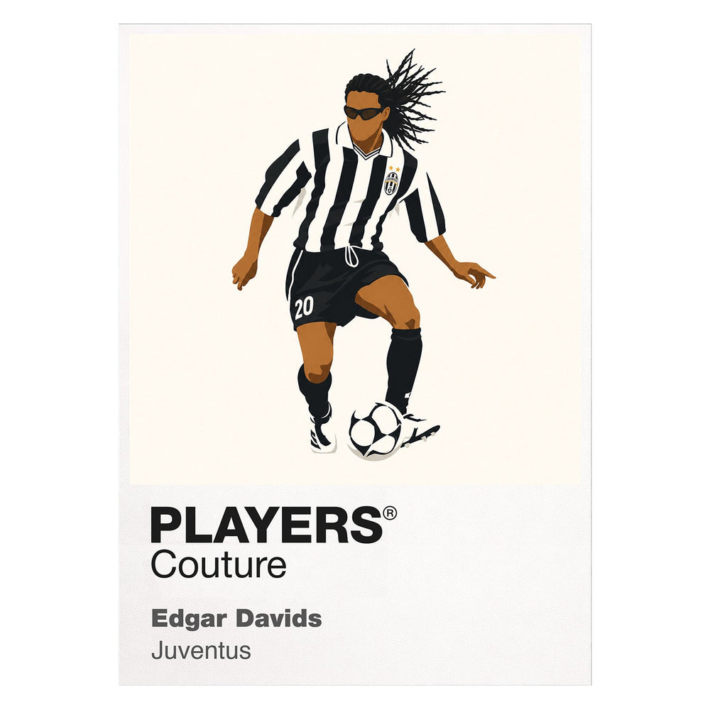 Edgar Davids Juventus Icon Frame — White