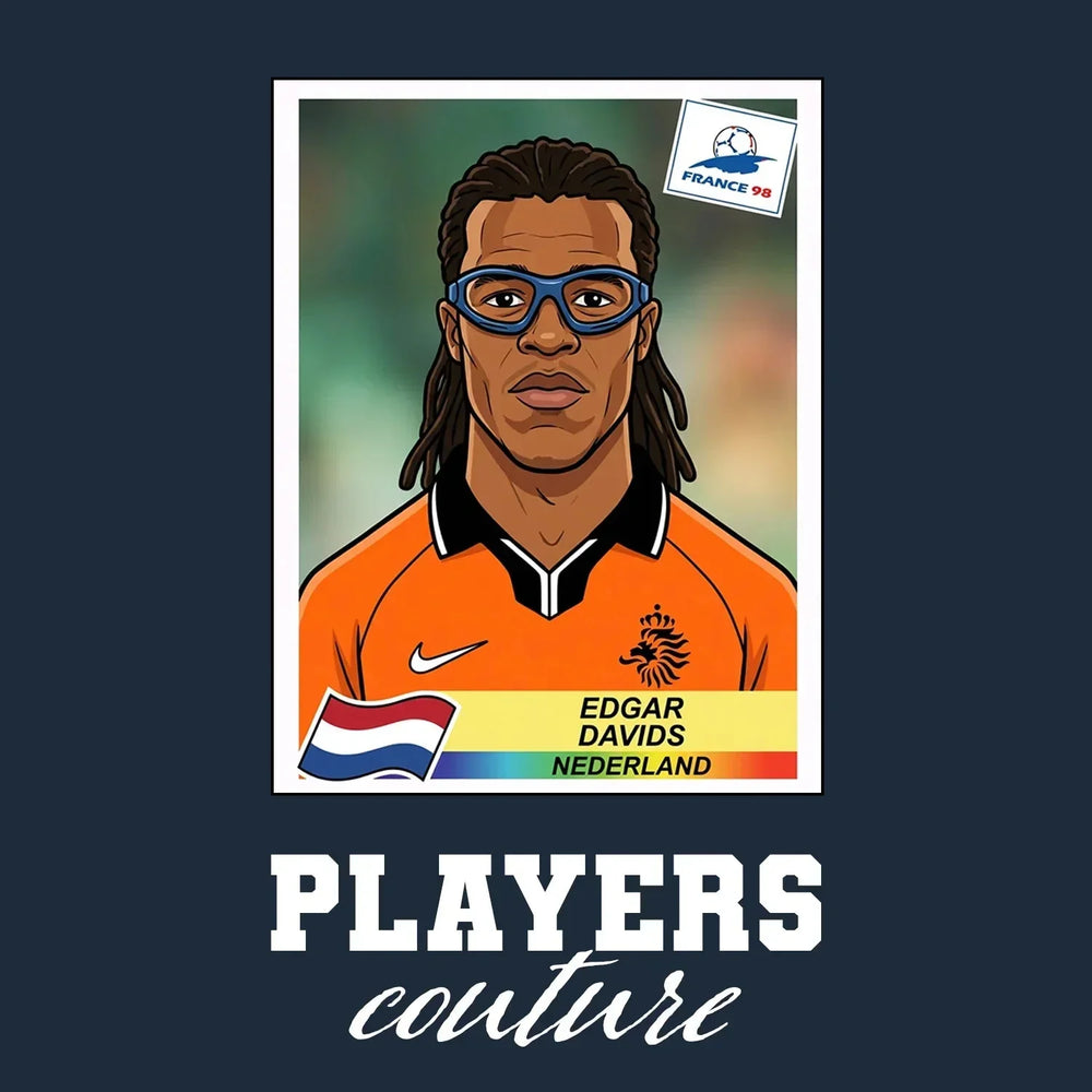 Edgar Davids World Cup Sticker Men's Hoodie – edgar davids navy Players Couture design