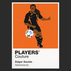 Edgar Davids Netherlands away Icon Frame artwork in black