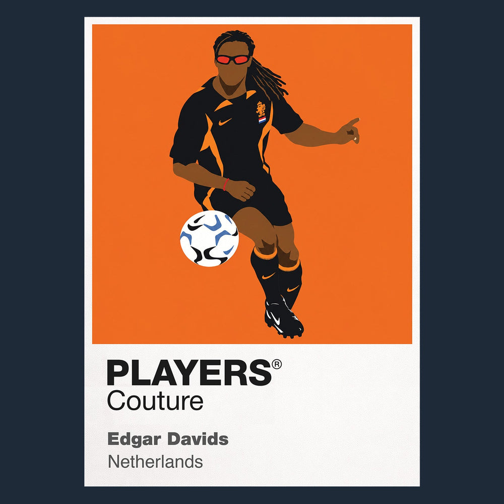 Edgar Davids Netherlands away Icon Frame artwork in navy