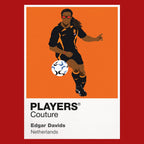 Edgar Davids Netherlands away Icon Frame artwork in red