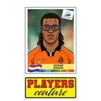 Edgar Davids World Cup Sticker Men's T-Shirt – close-up detail shot of the Edgar Davids World Cup Players Couture logo design