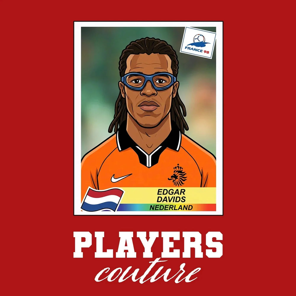 Edgar Davids World Cup Sticker Men's Hoodie – edgar davids red Players Couture design