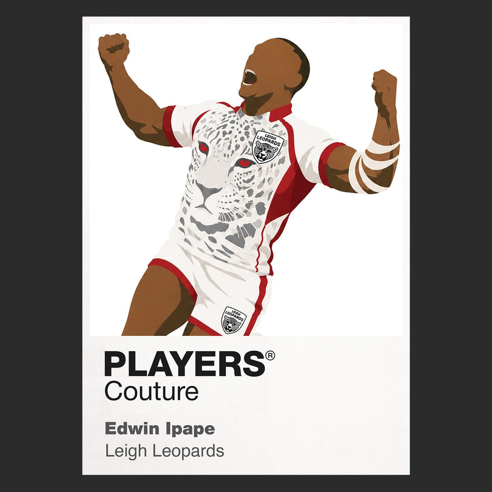 Edwin Ipape Leigh Leopards rugby league T-shirt black