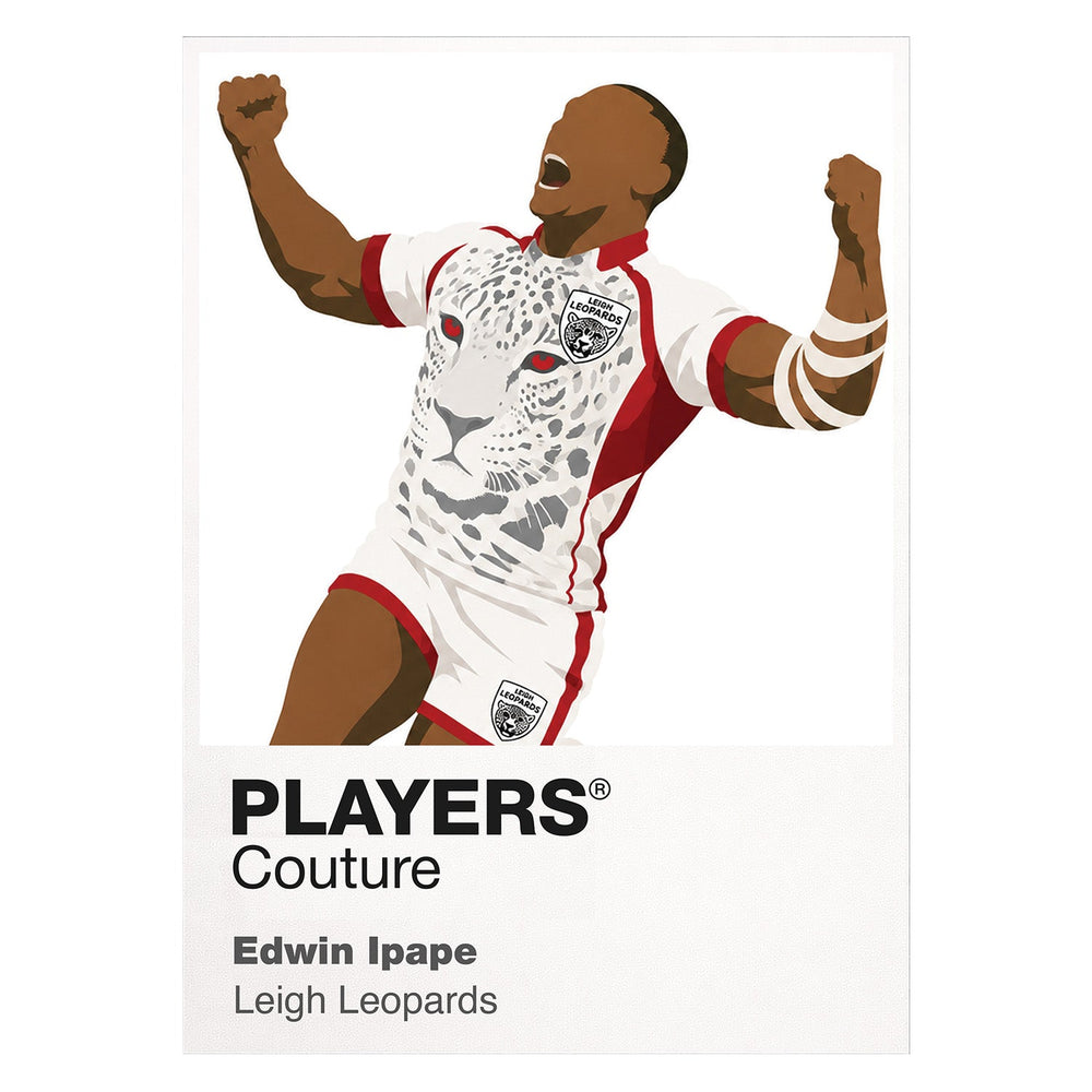 Edwin Ipape Leigh Leopards rugby league T-shirt white