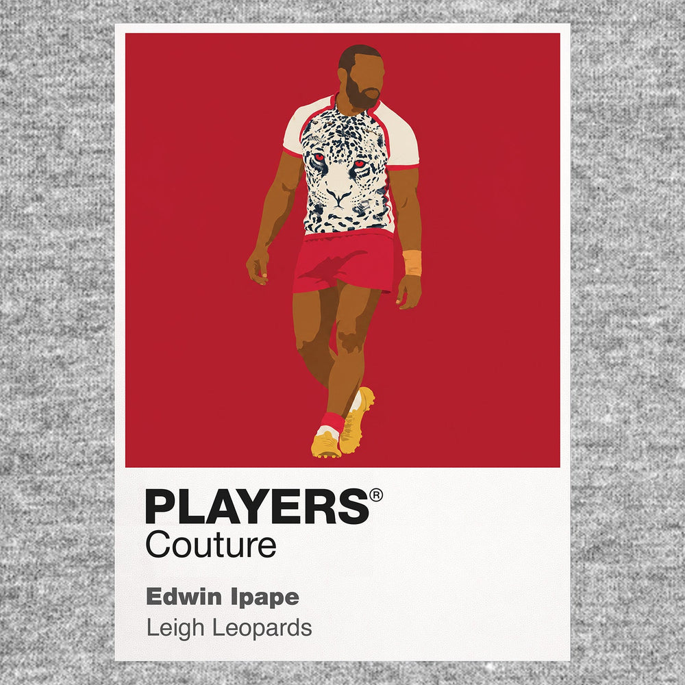 Edwin Ipape Leigh Leopards rugby league hoodie grey