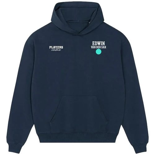 Edwin Van Der Sar hoodie – navy men's hoodie featuring the Edwin Van Der Sar Players Couture logo