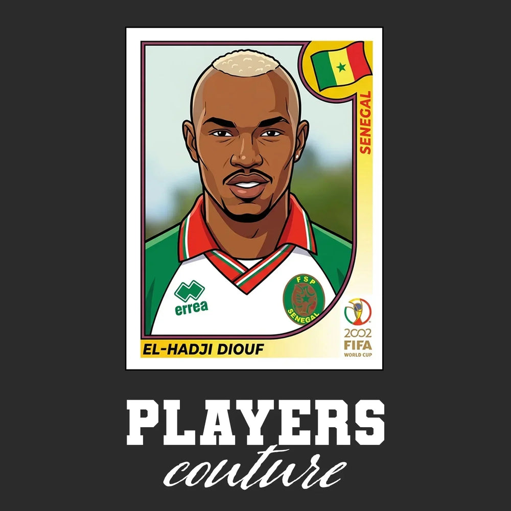 El Hadji Diouf World Cup Sticker Kids T-Shirt – el hadji diouf black Players Couture design