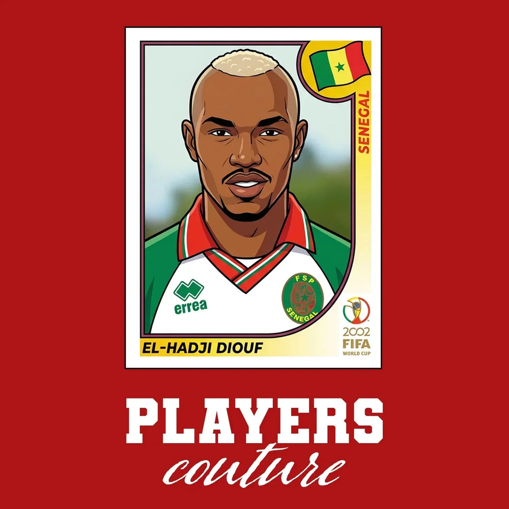 El Hadji Diouf World Cup Sticker Kids T-Shirt – el hadji diouf red Players Couture design