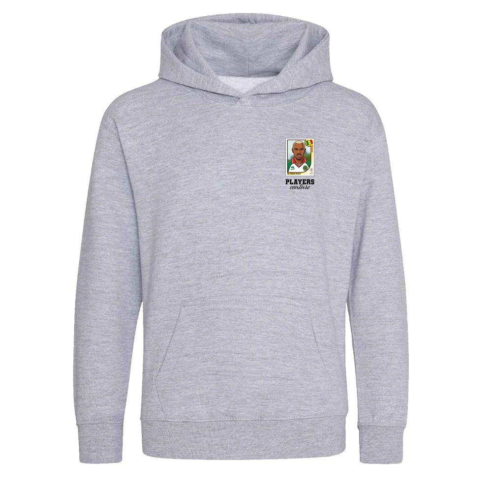 El Hadji Diouf World Cup Sticker Kids Hoodie – el hadji diouf sticker kids grey hoodie Players Couture design