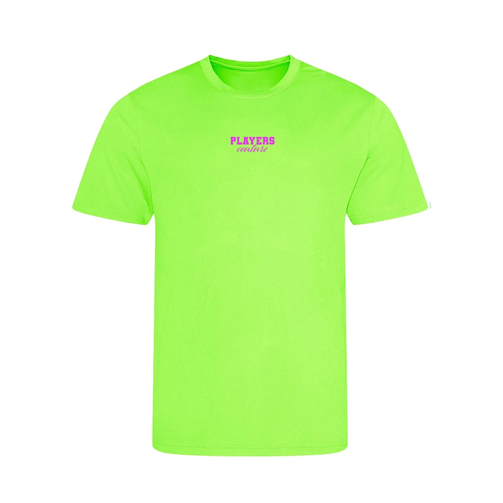 Essentials Collection t-shirt – green kids' t-shirt with white Essentials Collection letters and Players Couture logo on the