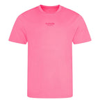 Essentials Collection t-shirt – pink men's t-shirt with black Essentials Collection letters and Players Couture logo on the