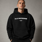 elle-macpherson name-print hoodie - black