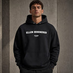 ellen-degeneres name-print hoodie - black