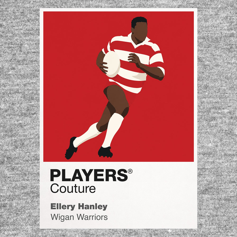 Ellery Hanley Wigan Warriors rugby league T-shirt grey