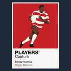 Ellery Hanley Wigan Warriors rugby league T-shirt navy