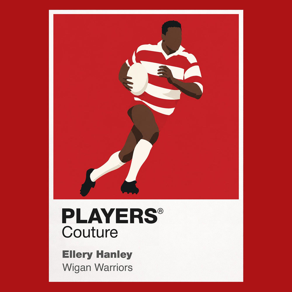 Ellery Hanley Wigan Warriors rugby league hoodie red