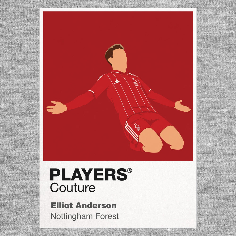 Elliot Anderson Nottingham Forest Icon Frame Kids Hoodie — Gray Artwork