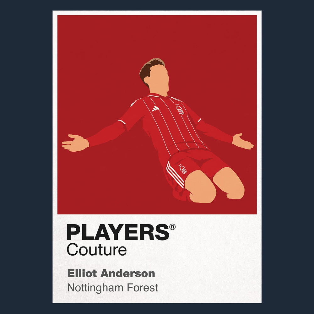 Elliot Anderson Nottingham Forest Icon Frame Kids Hoodie — Navy Artwork