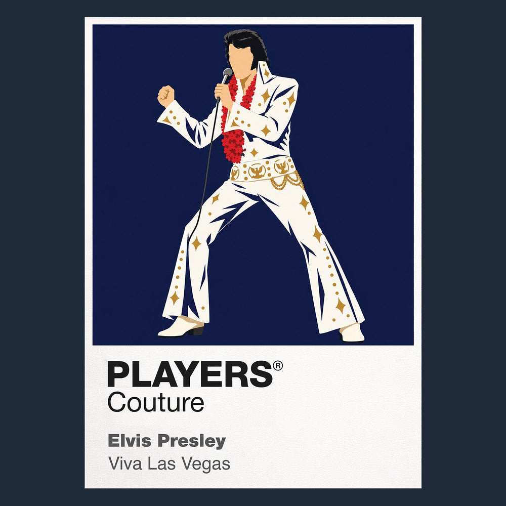 Elvis Presley Elvis Presley's unmistakable stage silhouette and rock-and-roll styling Icon Frame artwork in navy