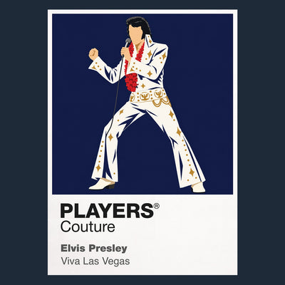 Elvis Presley Elvis Presley's unmistakable stage silhouette and rock-and-roll styling Icon Frame artwork in navy