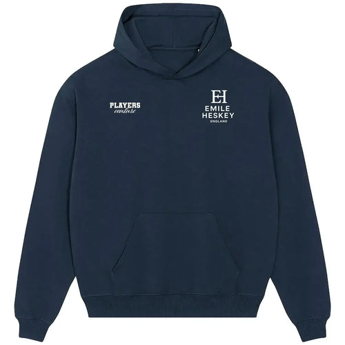 Emile Heskey hoodie – navy men's hoodie featuring the Emile Heskey Players Couture logo