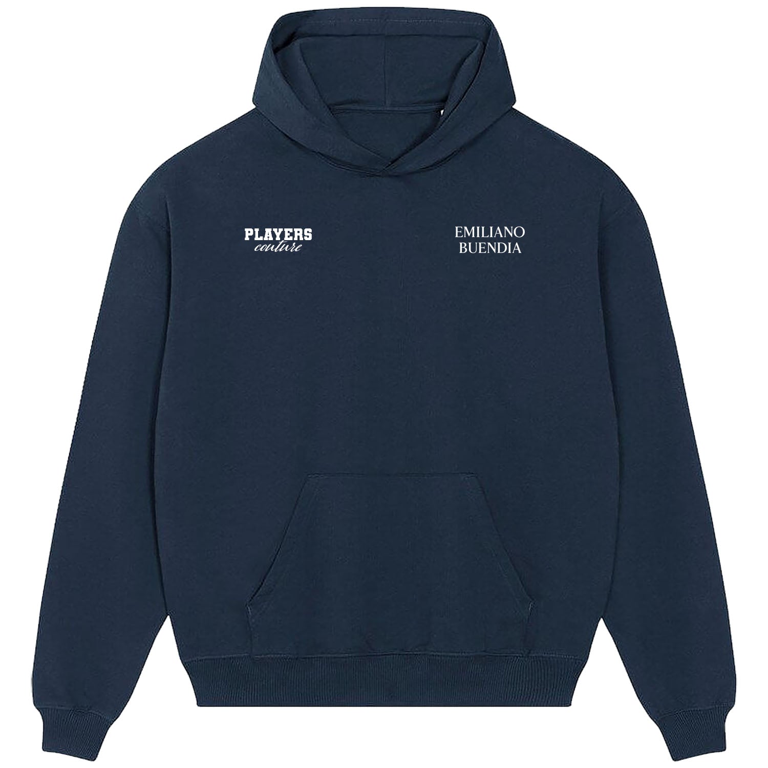 Emiliano Buendia Logo Players Couture Men's Casual Hoodie Navy