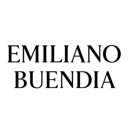 Emiliano Buendia Logo Men's Hoodie – white close-up detail shot of the Emiliano Buendia Players Couture logo design