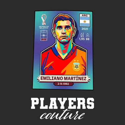 Emiliano Martinez World Cup Sticker Men's Hoodie – emiliano martinez black Players Couture design