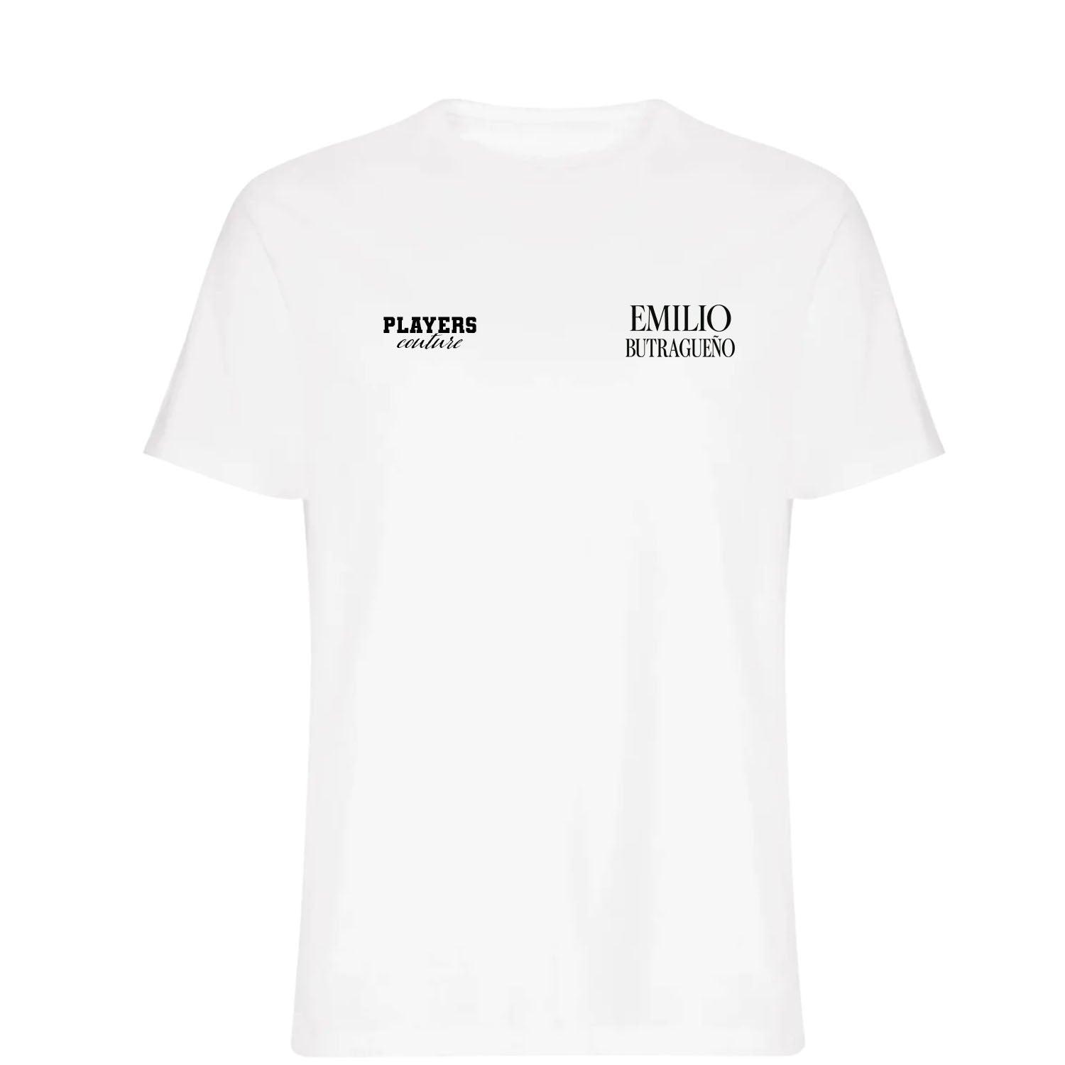 Emilio Butragueno Logo Players Couture Men's T-Shirt White