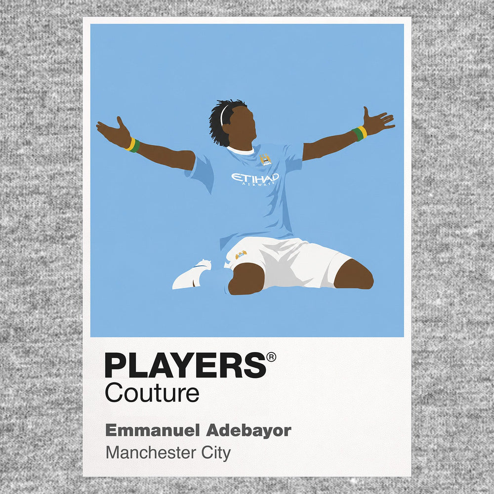 Emmanuel Adebayor Man City Men's T-Shirt - Grey