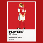 Emmanuel Petit Arsenal Icon Frame — Red