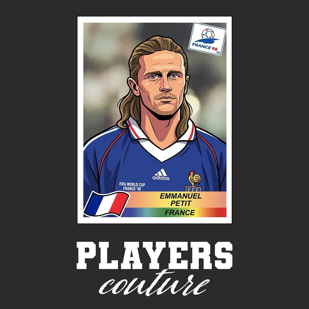 Emmanuel Petit World Cup Sticker Men's Hoodie – emmanuel petit black Players Couture design