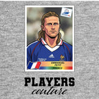 Emmanuel Petit World Cup Sticker Kids T-Shirt – emmanuel petit grey Players Couture design