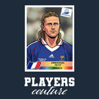 Emmanuel Petit World Cup Sticker Kids T-Shirt – emmanuel petit navy Players Couture design