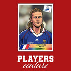 Emmanuel Petit World Cup Sticker Kids Hoodie – emmanuel petit red Players Couture design