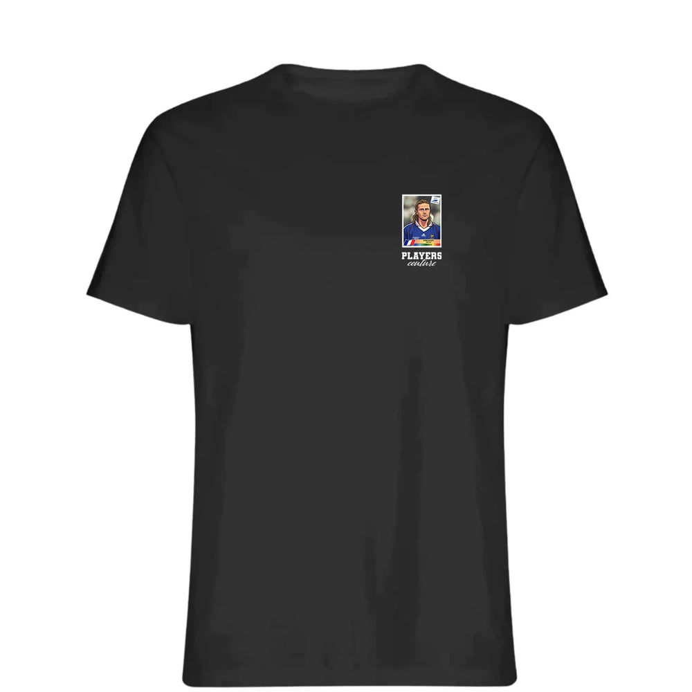 Emmanuel Petit World Cup t-shirt – black men's t-shirt featuring the Emmanuel Petit World Cup Players Couture logo
